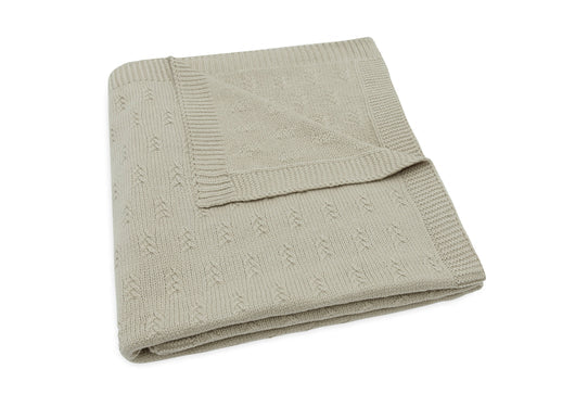 Couverture 100x150cm Grain Knit Olive Green - Jollein
