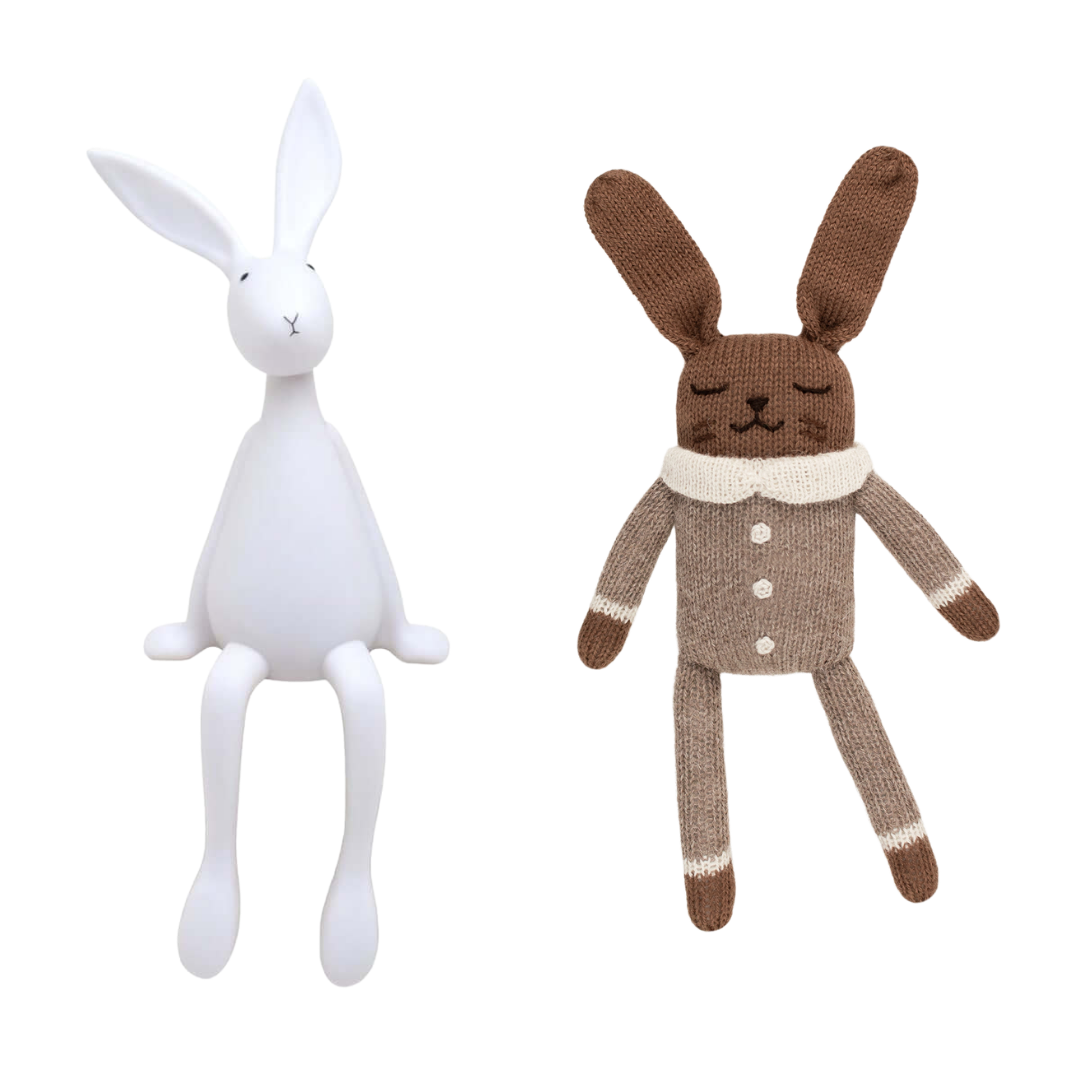 Pack dodo veilleuse lapin Rose in April + doudou Main sauvage - Night Lights & Ambient Lighting par Rose in April