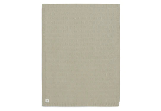 Couverture 100x150cm Grain Knit Olive Green - Jollein