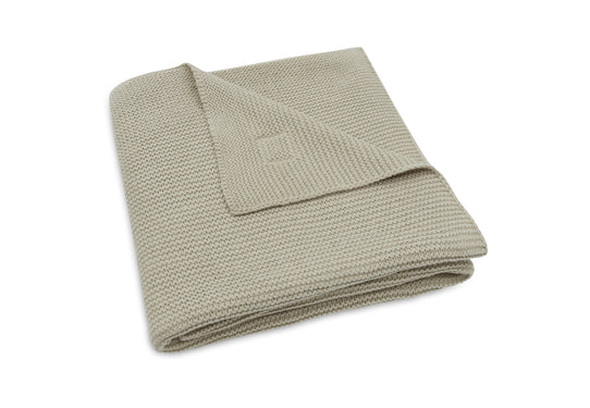 Couverture Berceau 75x100cm Basic Knit Olive Green Jollein