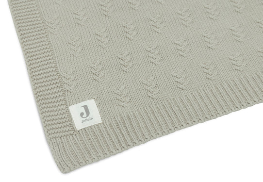 Couverture 100x150cm Grain Knit Olive Green - Jollein