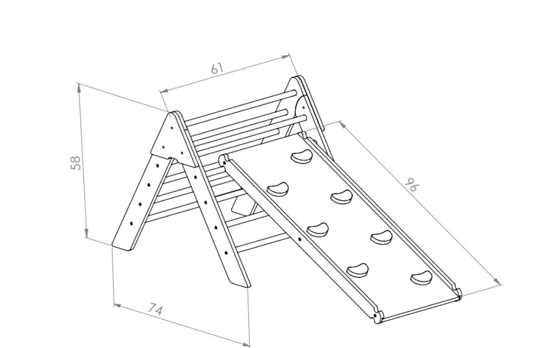 Ensemble Triangle Pikler et Rampe d'escalade