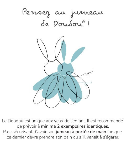 Coffret Doudou plat Lapin Happy beige 25 cm Doudou et Compagnie - Stuffed Animals par Doudou et compagnie