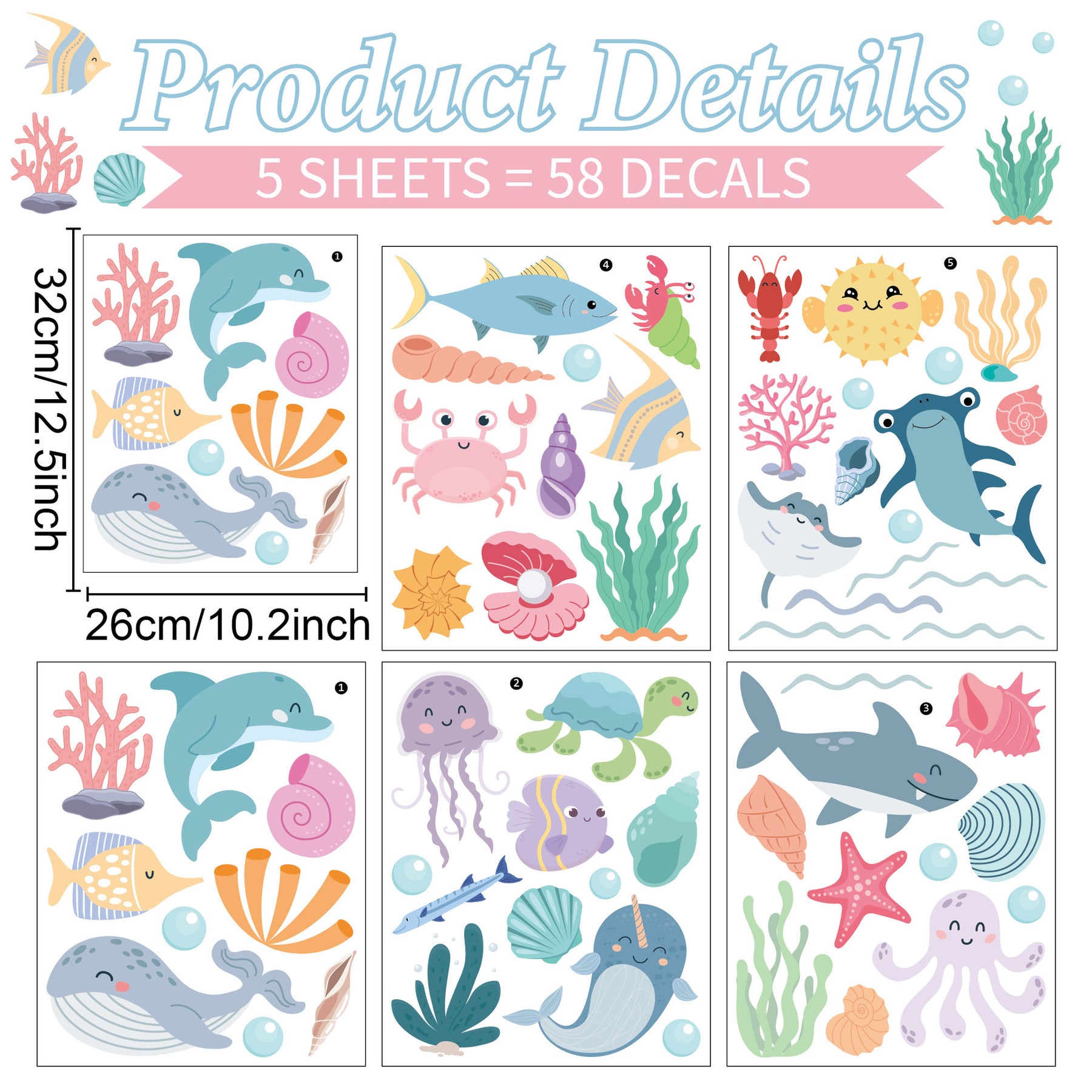Sticker Océan 58 Stickers