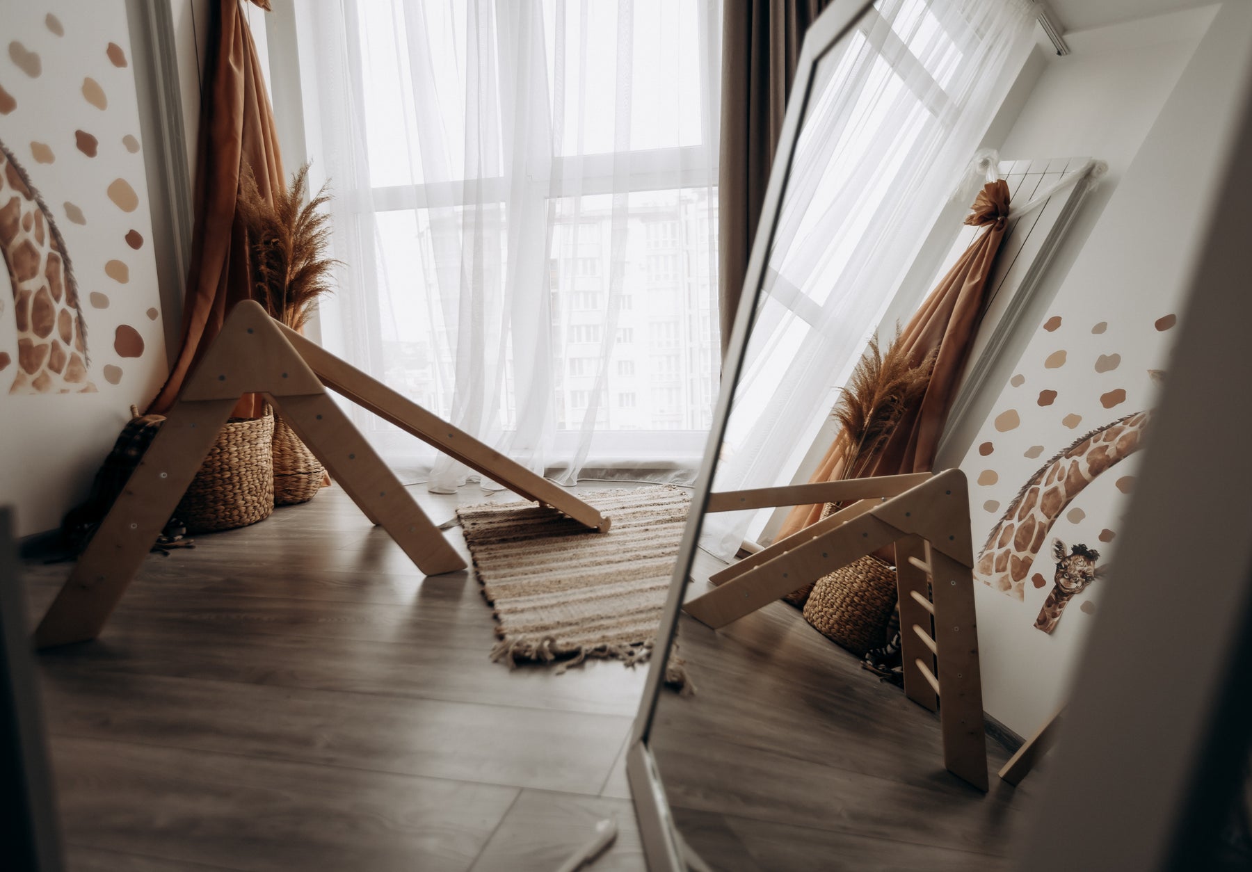 Ensemble Triangle Pikler et Rampe d'escalade