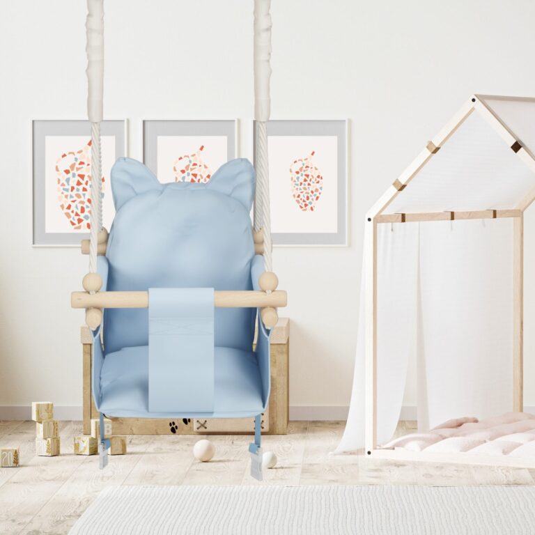 Chaise suspendue bébé MAMOI en bois - Petit Chat 3-en-1 avec harnais et crochet