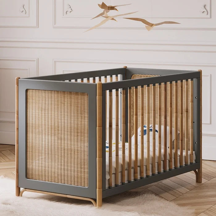 Lit bébé à barreaux Opéra bleu prestige (60 x 120 cm)