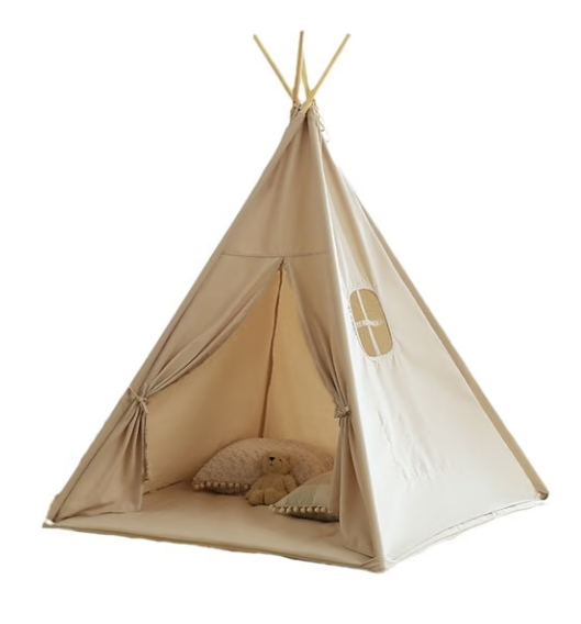Tipi B enfant avec tapis avec guirlandes