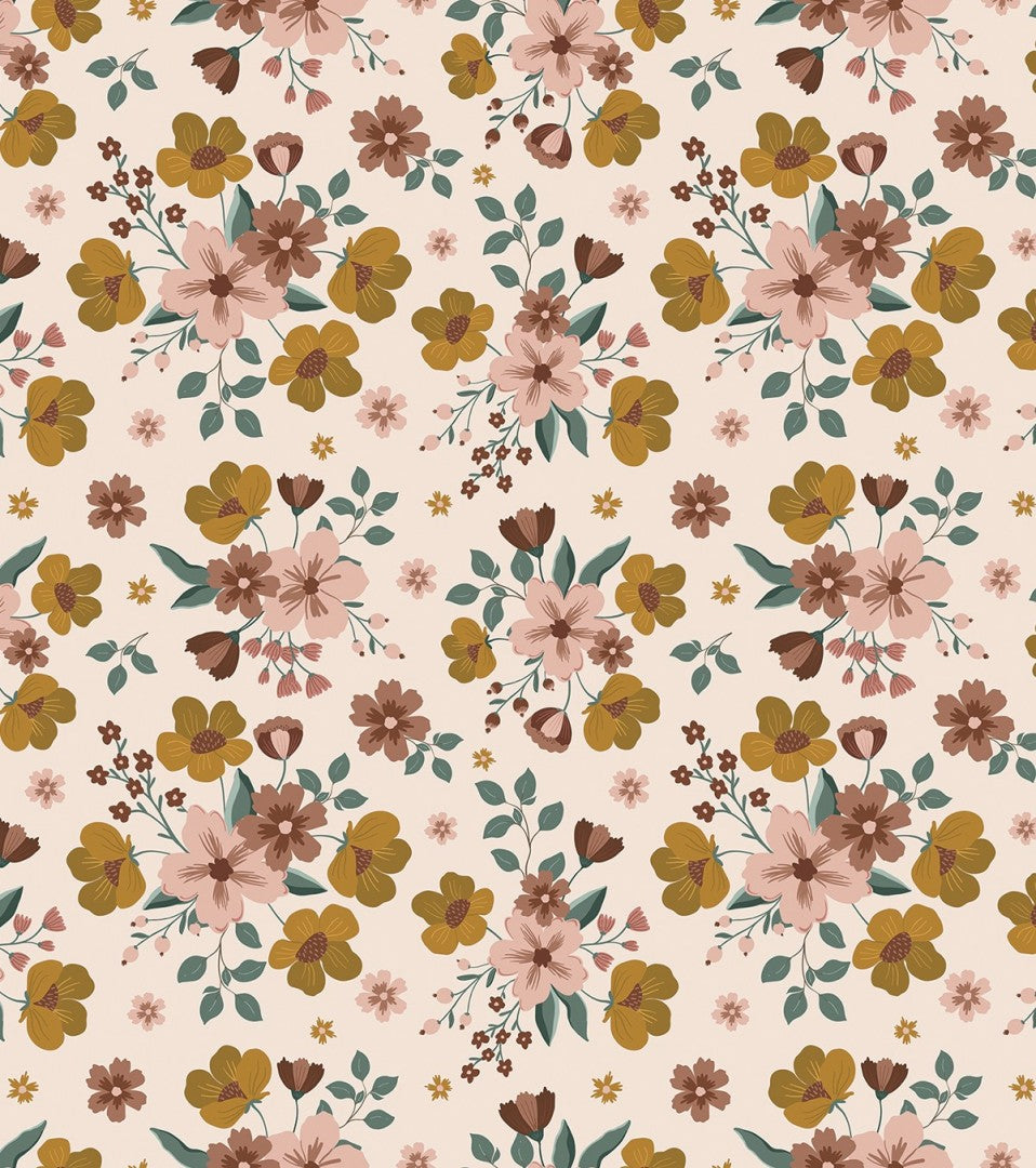 Papier peint Capucine motif bouquet Lilipinso - Wallpapers par Lilipinso