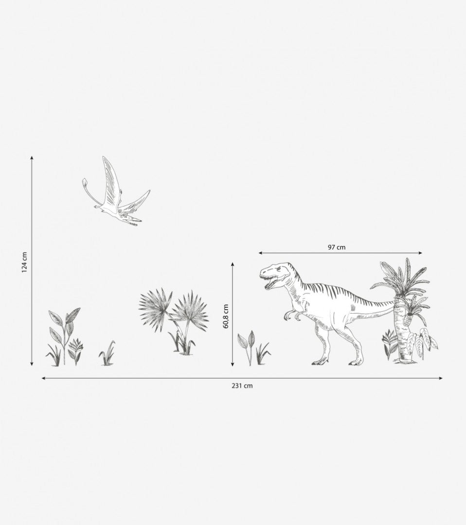 Stickers muraux Dinosaure Lilipinso - Wallpapers par Lilipinso