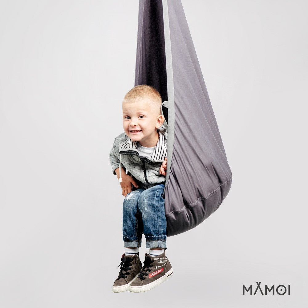 Chaise suspendue sensorielle MAMOI – Cocoon en coton éco & kit de suspension