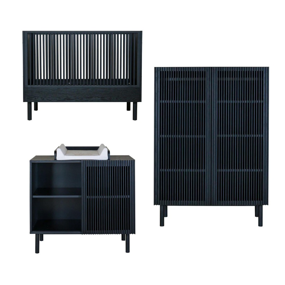 Chambre complète avec lit bébé Hai No Ki Noir Quax - Baby & Toddler Furniture par Quax