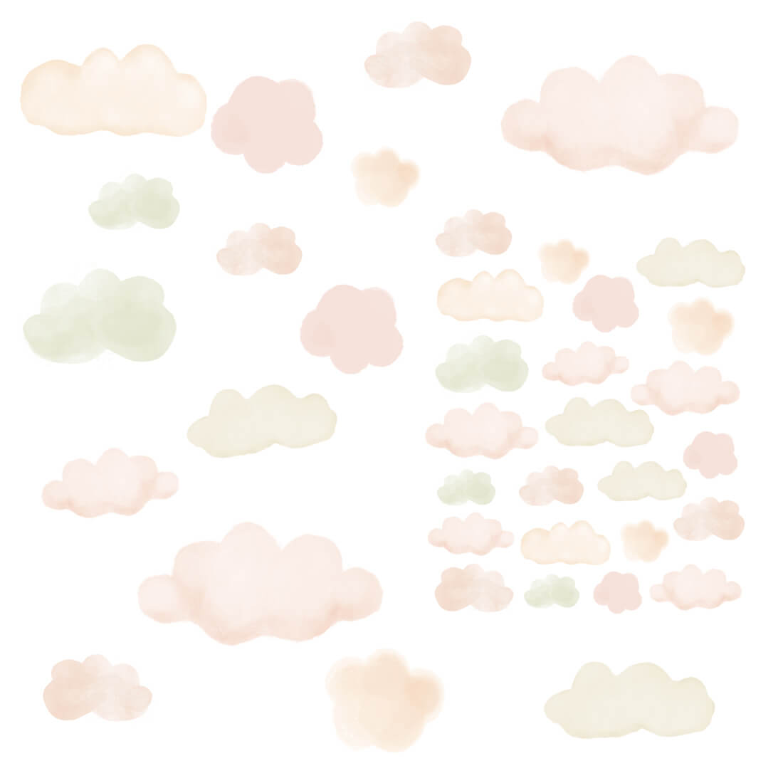 Sticker nuages beiges Pastelowe Love - Wallpapers par Pastelowe Love