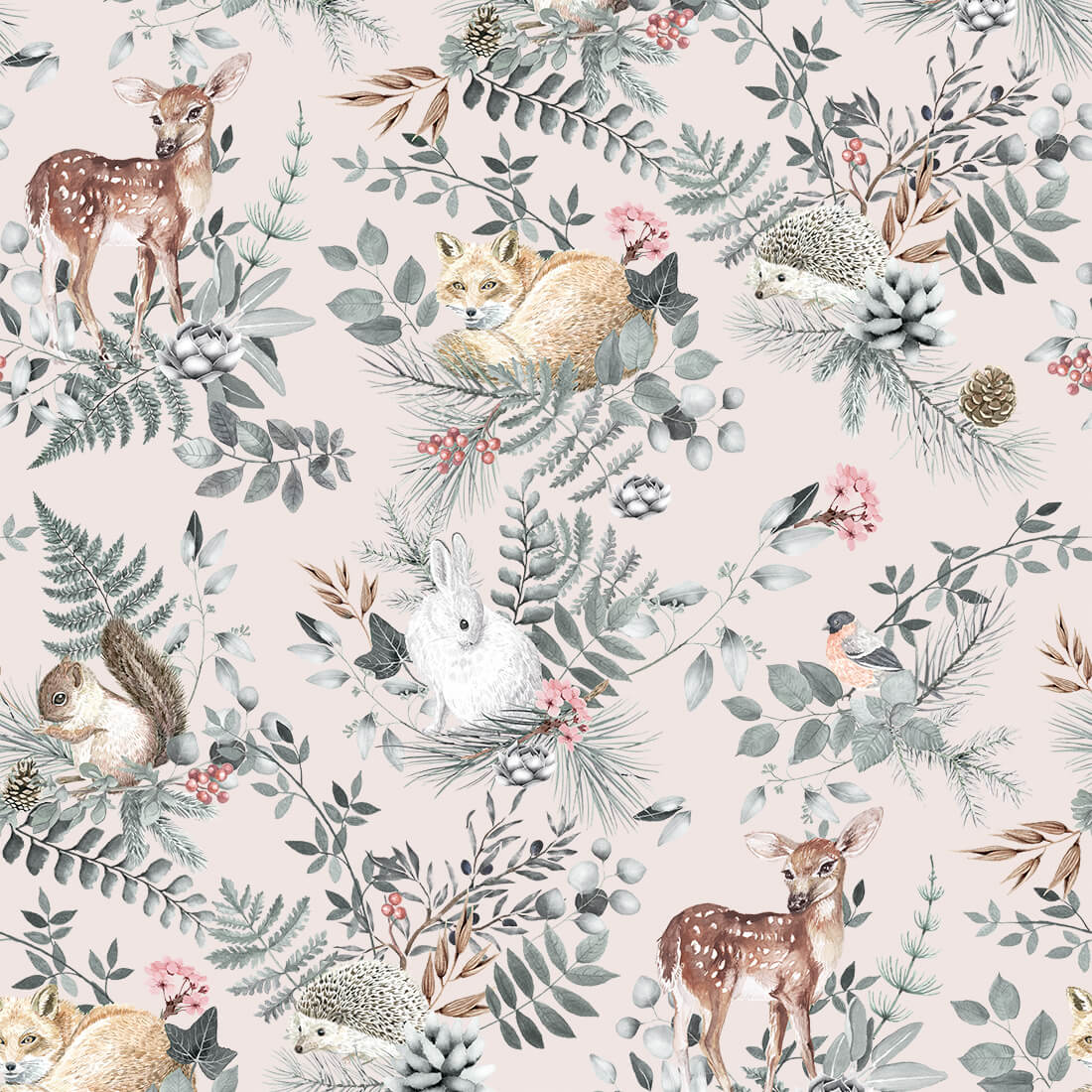 Papier peint rose des bois Pastelowe Love - Wallpapers par Pastelowe Love