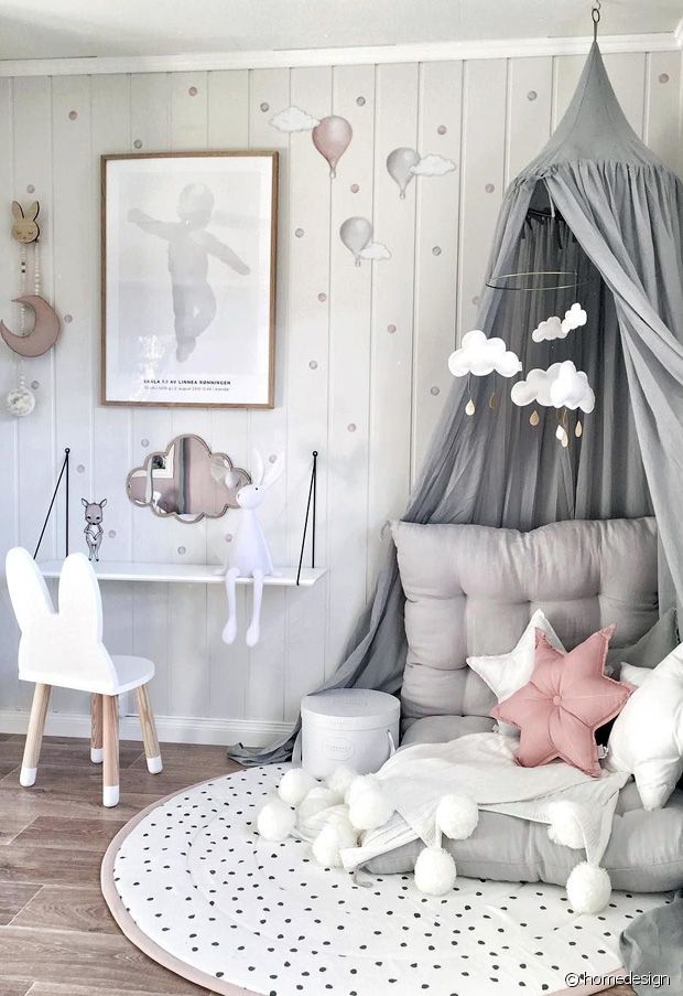 Photo d'une chambre de bébé avec décoration moderne - Babykare.fr 