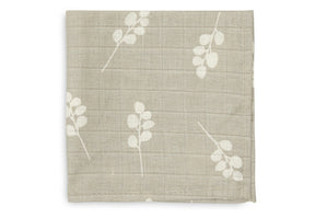 Serviette gaze de Coton 31x31cm (x3) Twig Olive Green - Jollein