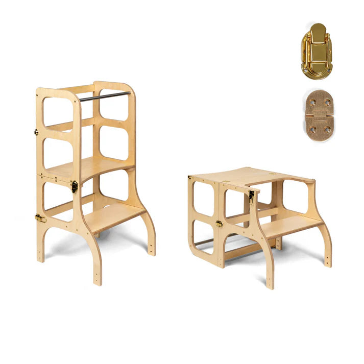 STEP’n’SIT • Tour d’apprentissage convertible 2-en-1 (tour + table)