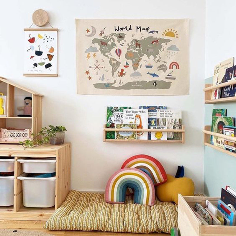 Tapisserie murale en toile World Map