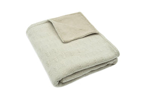 Couverture 100x150cm Grain Knit Olive Green/Velvet - Jollein