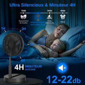 Ventilateur Pliable et Rechargeable Sans Fil