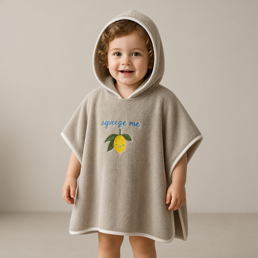 Cape de Bain Enfant à Capuche 100% Coton