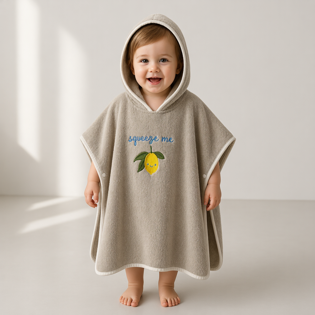 Cape de Bain Enfant à Capuche 100% Coton