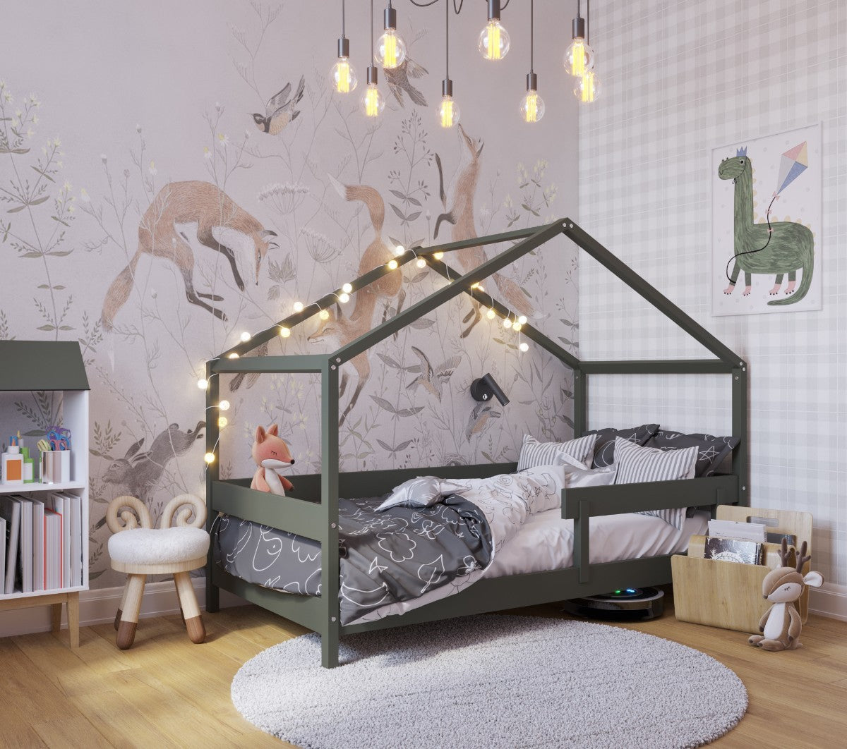 Lit cabane enfant 160x80cm en bois YappyHytte