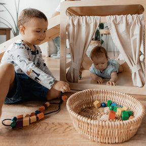 Cube d’escalade & cabane de jeu modulable en bois CUBITRI