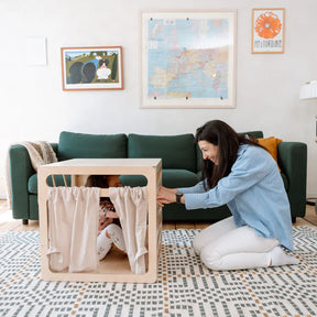 Cube d’escalade & cabane de jeu modulable en bois CUBITRI