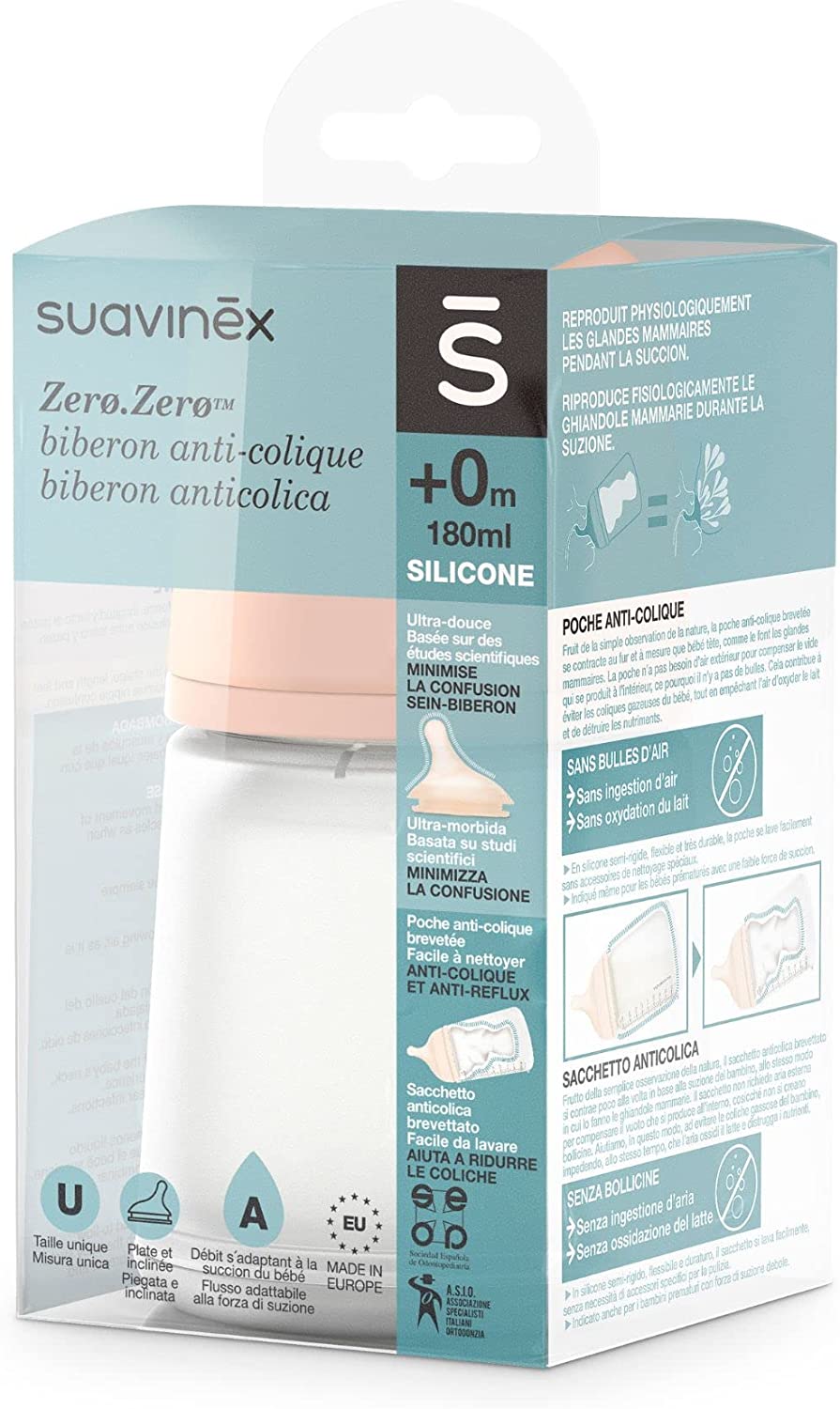 Biberon anti-colique Zero ZERØ Suavinex - Baby Bottles par Suavinex