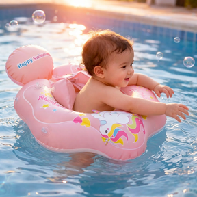 Bouée bébé Anti‑UV avec pare‑soleil amovible – modèle Licorne