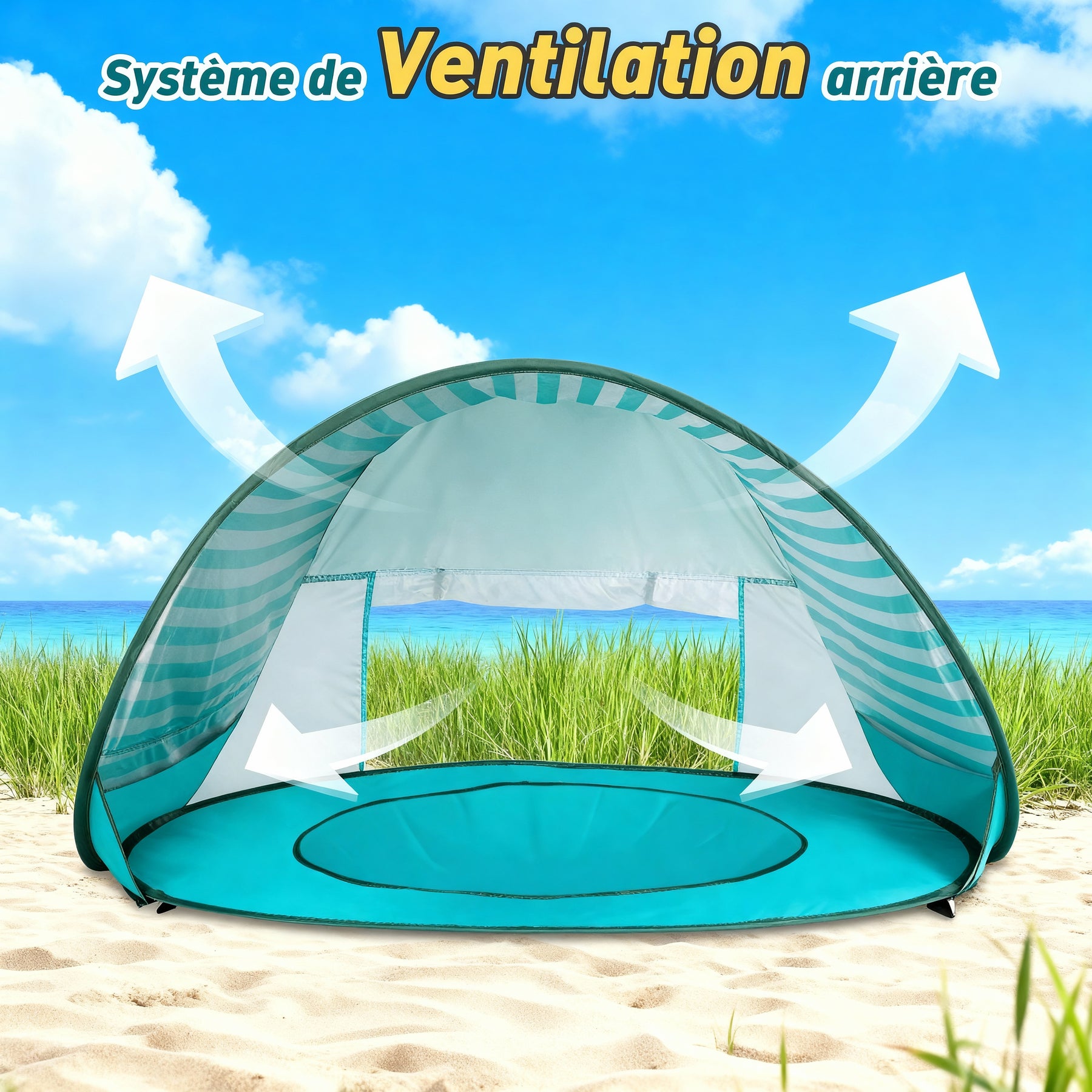 Tente de Plage Bébé avec Mini Piscine