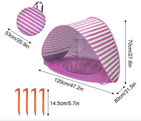 Tente de Plage Bébé avec Mini Piscine