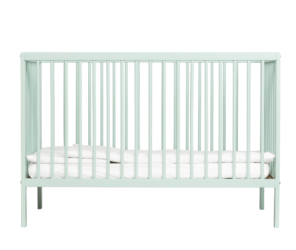 Mini Lit Bébé à barreaux 60x120cm sommier réglable