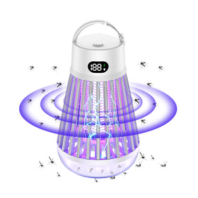 Lampe Anti-Moustiques Rechargeable 2-en-1 Piège UV & Lampe de Camping