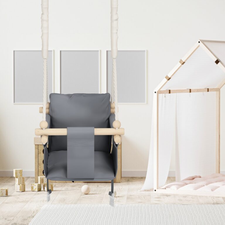 Chaise suspendue bébé MAMOI en bois - Montessori 3-en-1 avec harnais et crochet