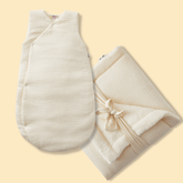Pack Gigoteuse kimono 0/6 mois et couverture peluche double gaze & microfibre BB&Co
