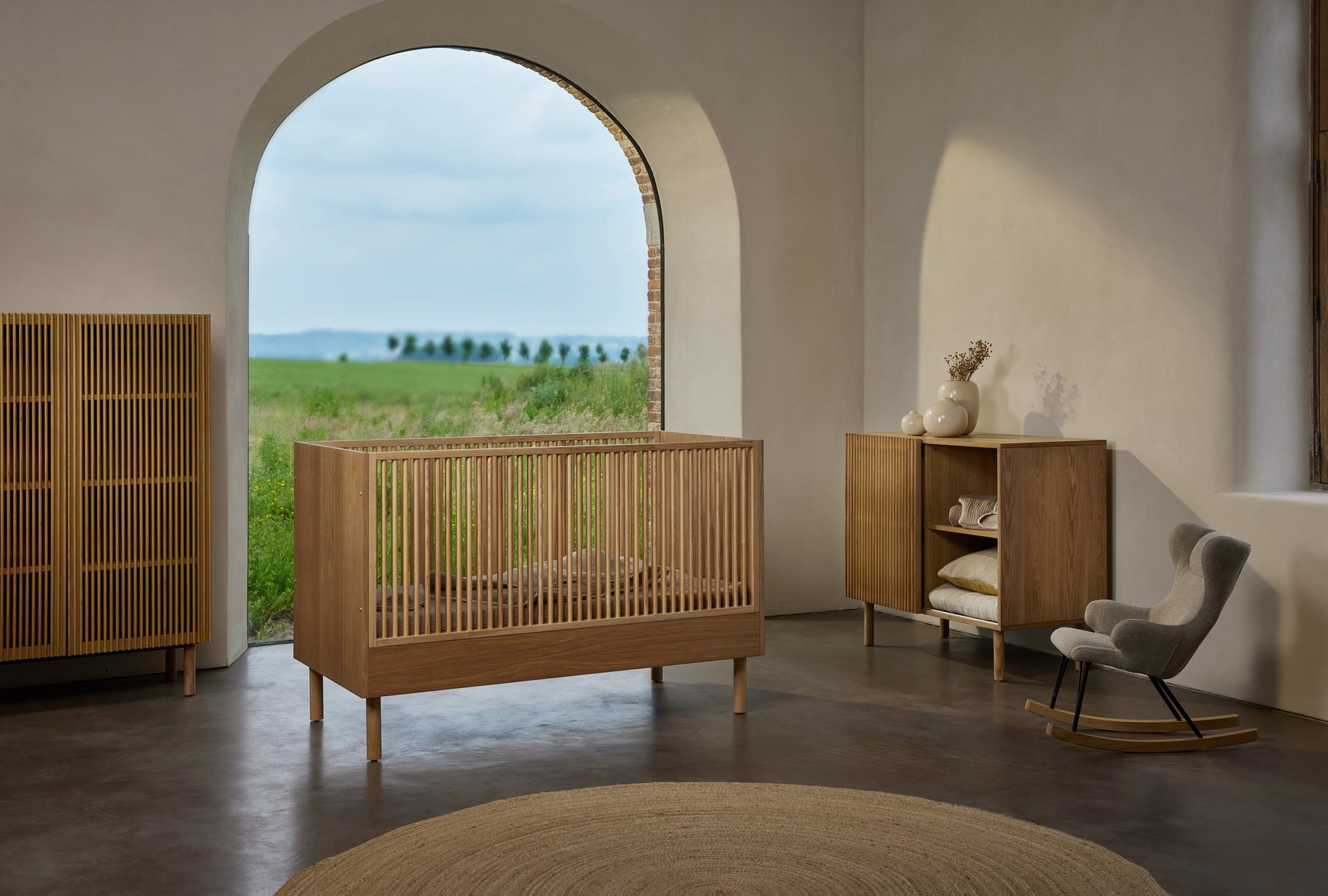 Chambre complète avec lit bébé Hai No Ki Naturel Quax - Baby & Toddler Furniture par Quax