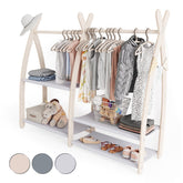 Portant à vêtements enfant MAMOI – bois naturel 106 × 32 × 95 cm