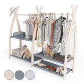 Portant à vêtements enfant MAMOI – bois naturel 106 × 32 × 95 cm