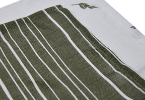 Serviette gaze de Coton (x2) Stripe & Leaf Green GOTS - Jollein