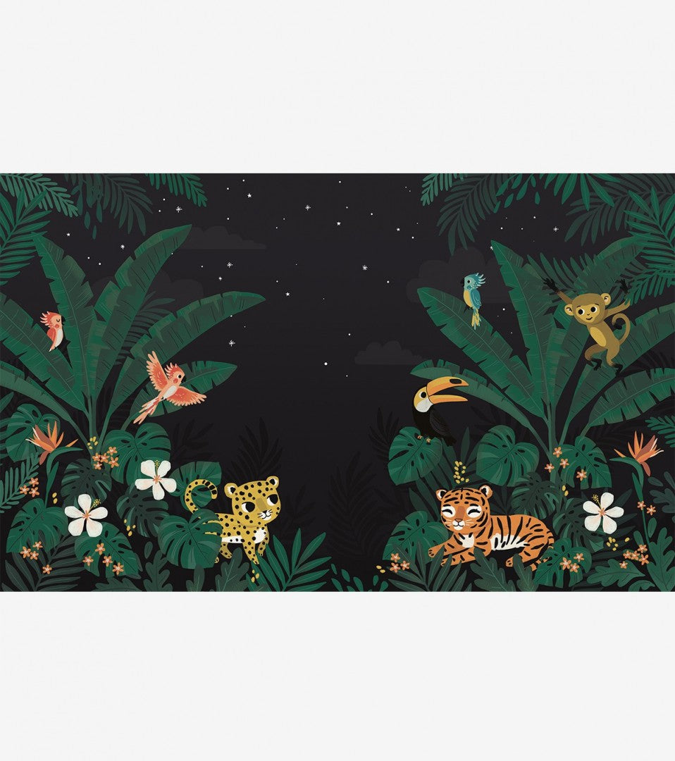 Papier peint Jungle Night Lilipinso - Wallpapers par Lilipinso