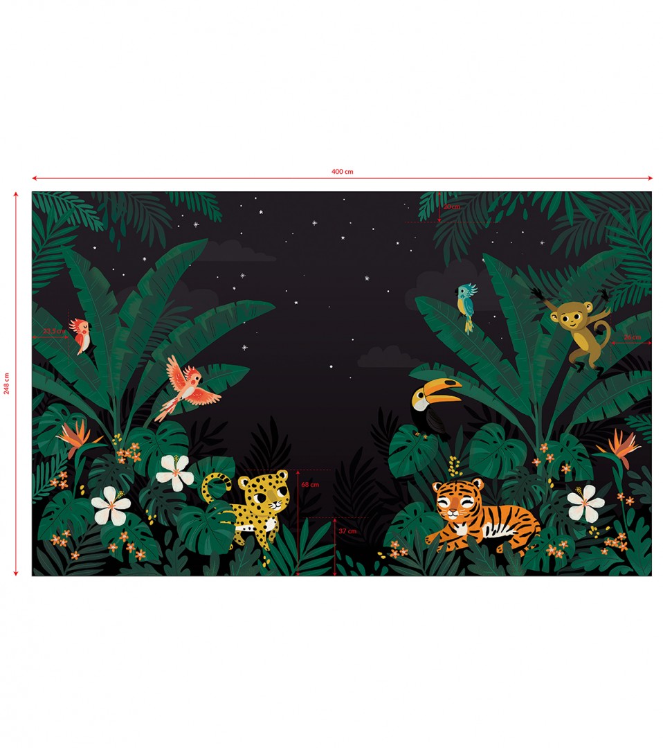 Papier peint Jungle Night Lilipinso - Wallpapers par Lilipinso