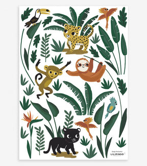 Planche de stickers Jungle Night Lilipinso - Wallpapers par Lilipinso