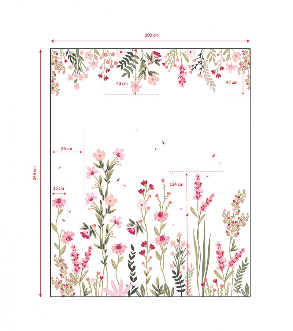 Papier peint Magenta champs de fleurs Lilipinso - Wallpapers par Lilipinso