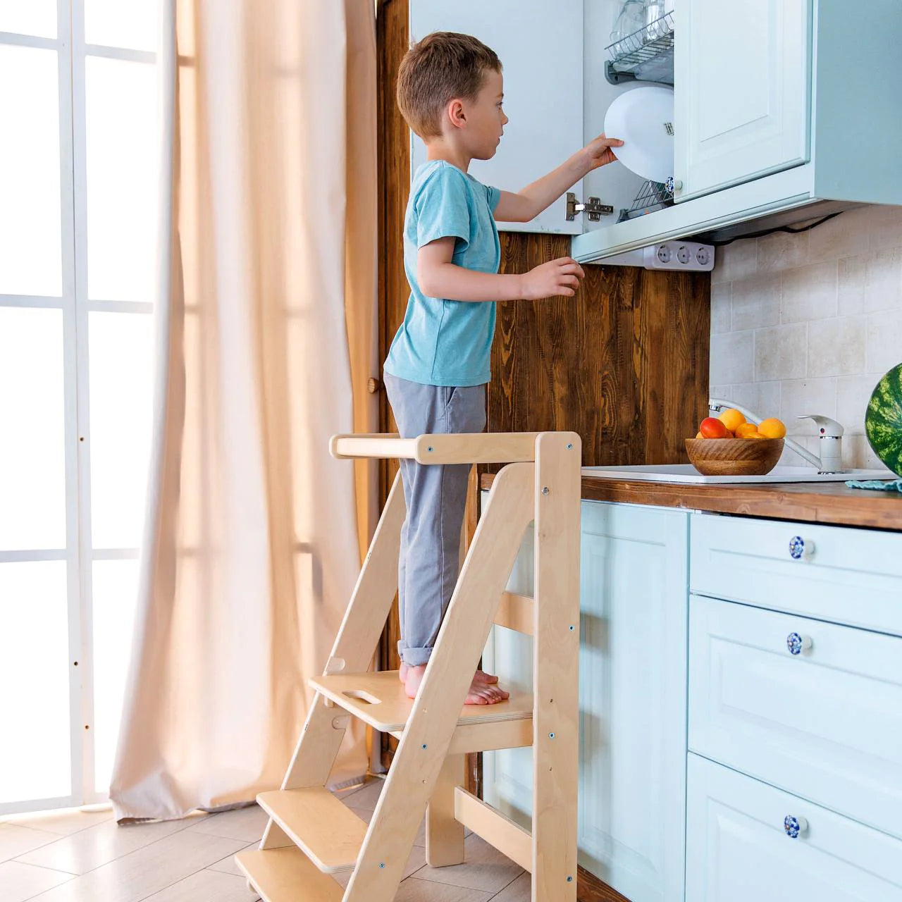 Escabeau de cuisine Montessori pour enfants/table et chaise NON PEINT -   France
