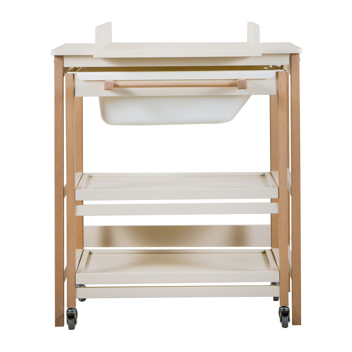 Table à langer avec tiroir Hip Blanc/Naturel Quax