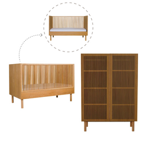 Chambre complète avec lit bébé Hai No Ki Naturel Quax - Baby & Toddler Furniture par Quax