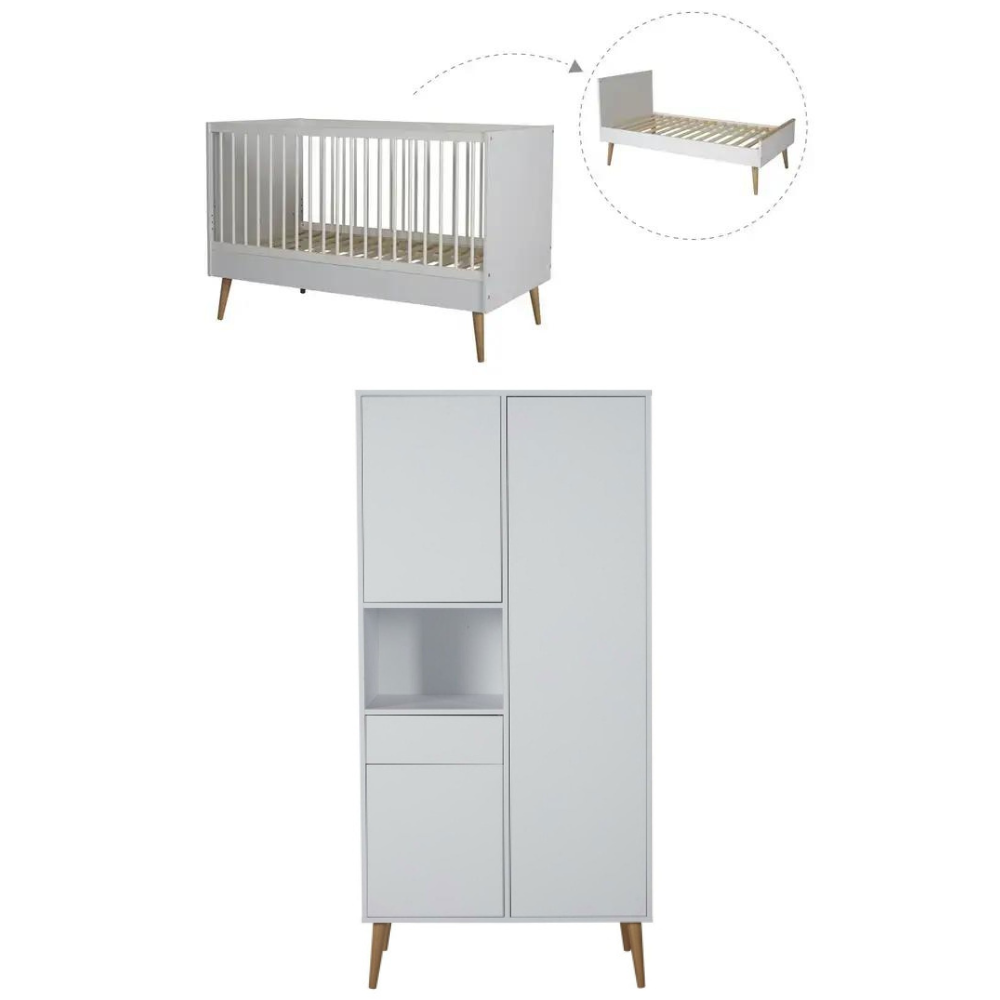 Chambre complète Cocoon Ice White Quax - Baby & Toddler Furniture par Quax