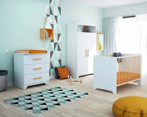 Chambre Complète avec Lit bébé Blanc Et Hêtre Gavroche AT4 - Baby & Toddler Furniture par AT4
